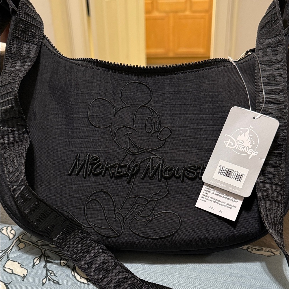 Disney Black Mickey Mouse Embroidered Bag
